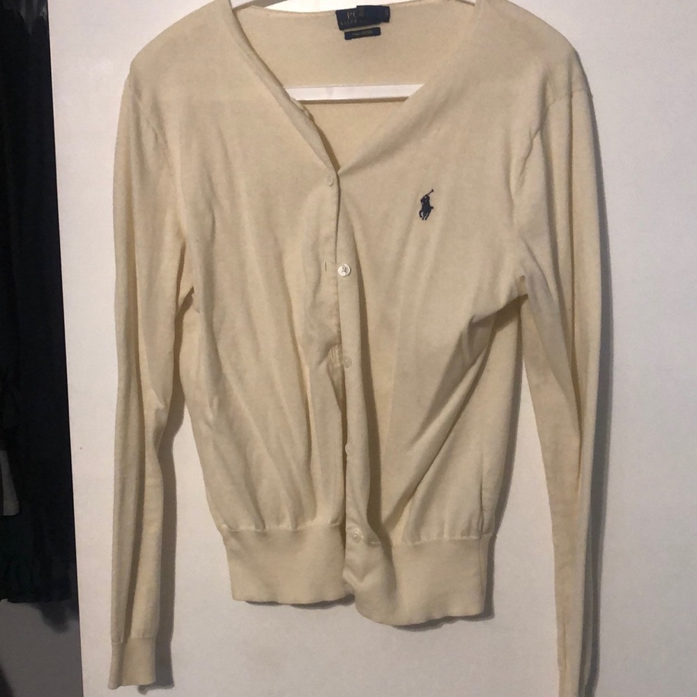 Cream colored Ralph Lauren cardigan